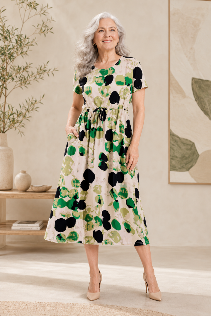 Damska Sukienka Maxi w Kwiaty | Elegancki Zwiewny Krój