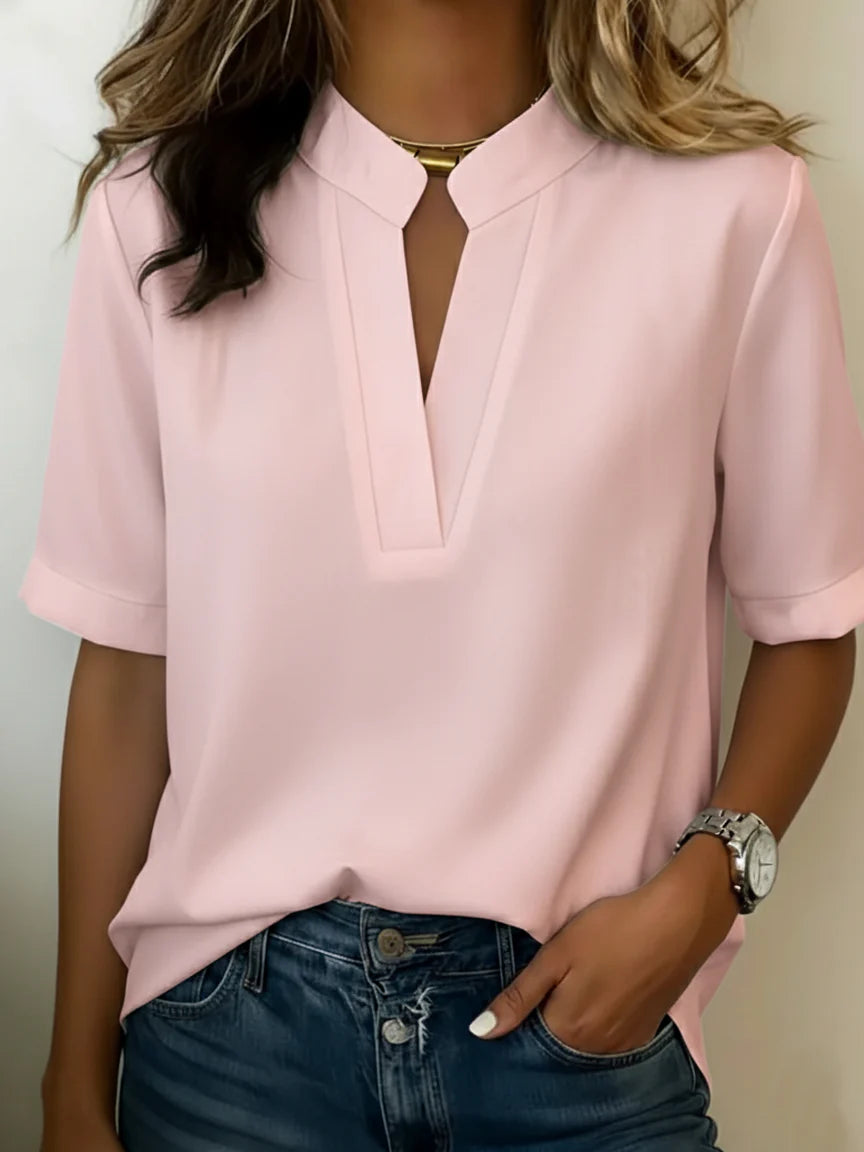 Damska Bluzka V-Neck | Luźny Codzienny Krój