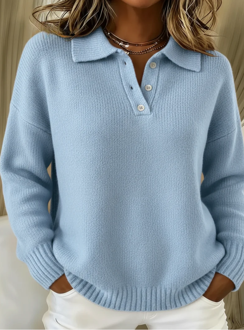Elinor - Miękki sweter polo
